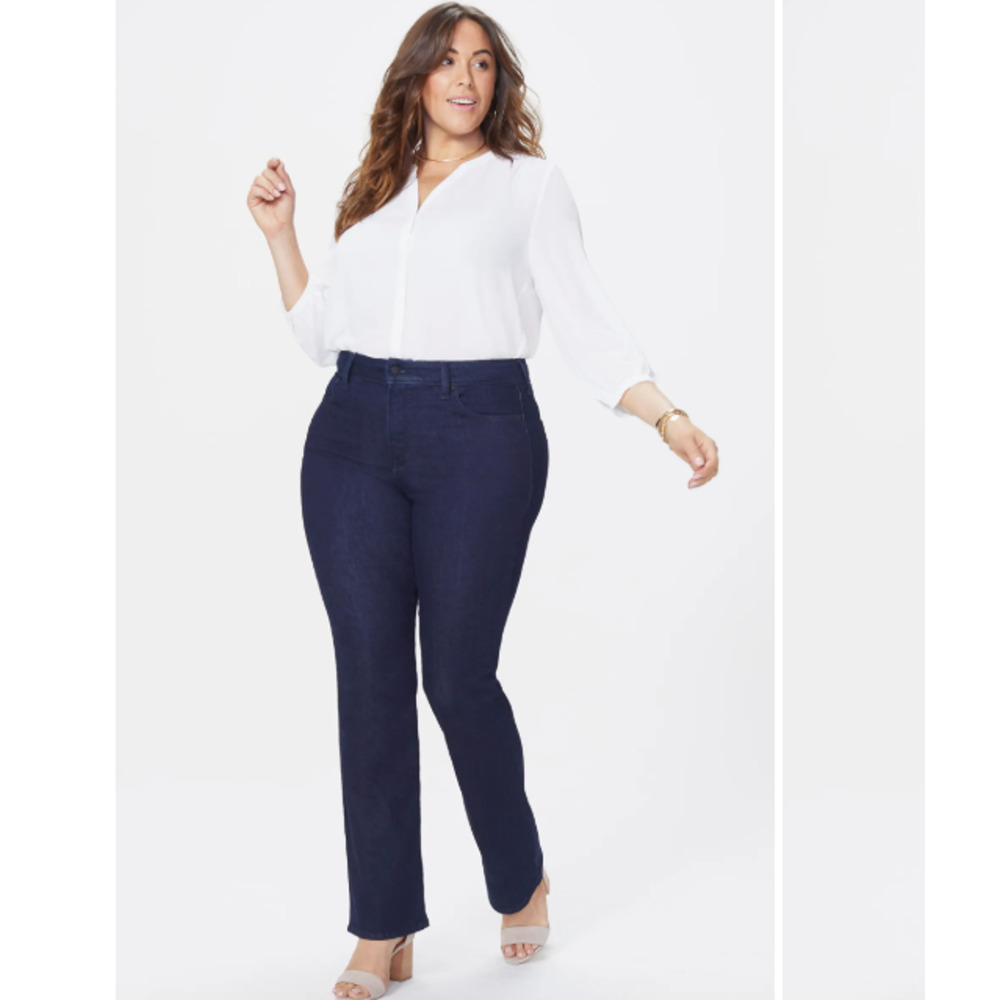 NYDJ Barbara Womens Bootcut Rinse Jeans 32" Plus Size 20W 17094